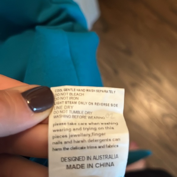 Elliatt Teal Cutout Dress size Small - Picture 7 of 8